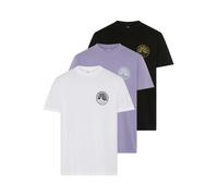 T-Shirt QUIKSILVER "MINIDISCO 3PACK", Herren, Gr. XXL, bunt (schwarz, whit), Obermaterial: 100% Baumwolle, Shirts T-Shirt, 3er-Pack, Kurzarm-Design, aus Baumwolle, auch in großen Größen (89742753-XXL)
