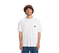 Quiksilver T-Shirt Salt Water Pocket – kurzärmlig, 100% Baumwolle, Weiß, Größe L
