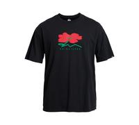 T-Shirt QUIKSILVER "Structured Flower", Herren, Gr. M, schwarz, Obermaterial: 100% Baumwolle., Shirts T-Shirt (28610831-M) schwarz