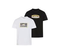 T-Shirt QUIKSILVER "WAYBACK TWISTED TIDES SHORT SLEEVE PACK", Herren, Gr. M, assorted, Jersey, Obermaterial: 100% Baumwolle, Rundhals, Shirts T-Shirt, 2er-Pack, Kurzarm-Design, Rundhalsausschnitt, aus