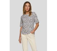 Rabe - T-Shirt Damen - Kurzarmshirt - Damen Baumwollshirt mit Muster - 40