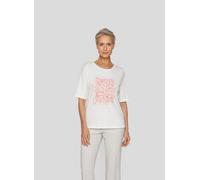 T-Shirt RABE, Damen, Gr. 42, beige (natur), Obermaterial: 95% Baumwolle, 5% Elasthan, bedruckt, regular fit taillenbedeckt, Rundhals, gerader Abschluss, Shirts T-Shirt, mit Frontprint (34023563-42)