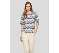 Rabe - T-Shirt Damen - Kurzarmshirt - Damen Shirt mit Zickzack Muster - 46