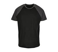 Build Your Brand Raglan Contras T-Shirt in Gr. 3XL in Schwarz