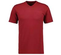 T-Shirt RAGMAN, Herren, Gr. 3XL, rot (bordeauxrot), Baumwolle, casual, regular fit, V-Ausschnitt, Kurzarm, Shirts (052715-XXXL) bordeauxrot