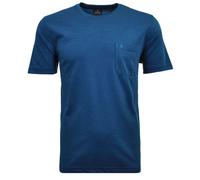 RAGMAN Softknit Regular Fit T-Shirt Rundhals blau, Einfarbig