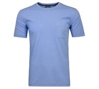 RAGMAN Softknit Regular Fit T-Shirt Rundhals blau, Einfarbig