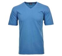 RAGMAN Herren Softknit T-Shirt V-Ausschnitt Aqua-702, M