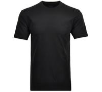 Ragman T-Shirt 2er-Pack Herren Rundhals Baumwolle Regular Fit Schwarz Größe L