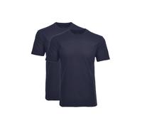 RAGMAN Herren T-Shirt 2er Pack - 1/2 Arm, Unterhemd, Rundhals, blau, 8XL Dunkelblau