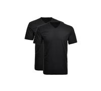 Ragman Herren Doppelpack - 2 T-Shirts mit V-Ausschnitt, Schwarz, 3XL