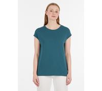 T-Shirt RAGWEAR "DIONA", Damen, Gr. S, ocean grün, Jersey, Obermaterial: 50% Baumwolle, 50% Modal, unifarben, figurumspielend hüftbedeckend, Rundhals, angeschnitten Umschlagsaum, Shirts T-Shirt (79308