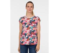 T-Shirt RAGWEAR "DIONA PRINT", Damen, Gr. L, ivory, Jersey, Obermaterial: 50% Baumwolle, 50% Modal, bedruckt, normal, Rundhals, Shirts T-Shirt, aus Baumwollmischung, mit Modal, normale Passform, Kurza