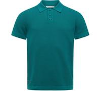 T-Shirt RAGWEAR "Lorien", Herren, Gr. S (48), grün (teal grün), Strick, Material: 97% Baumwolle, 3% Nylon, gerade normal, V-Ausschnitt, Rollsaum, Shirts T-Shirt, Kurzärmliches Shirt mit Hemdkragen (55