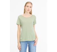 T-Shirt RAGWEAR "MINTTA", Damen, Gr. M, grün (dusty olive), Jersey, Obermaterial: 50% Baumwolle, 50% Polyester, unifarben, regular fit hüftbedeckend, Rundhals, Shirts T-Shirt, weiche Jerseyqualität (3