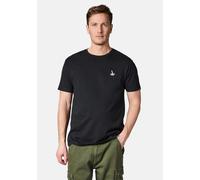 T-Shirt RAGWEAR "Samms A Gots YOUMODO", Herren, Gr. S (48), schwarz, Material: 100% Baumwolle, Basic, relaxed fit hüftlang, Rundhals, normaler Saum, Shirts T-Shirt, Kurzärmliges Shirt mit Schwimmer-St