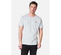 T-Shirt RAGWEAR "Samms F Gots YOUMODO", Damen, Gr. L (52), grau melange, Material: 100% Baumwolle, Basic, relaxed fit hüftlang, Rundhals, normaler Saum, Shirts T-Shirt, Kurzärmliges Shirt mit Retro-Ro