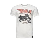 T-Shirt RECOVERED "BSA Birmingham Motorcycles", Herren, Gr. S, beige (ecru), 100% Baumwolle, bedruckt, normal, Rundhals, Shirts T-Shirt, mit coolem Print (77705603-S) ecru