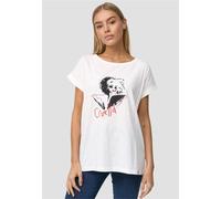 T-Shirt RECOVERED "Cruella Devil Art Ecru", Damen, Gr. XL, beige (natur), 100% Baumwolle, bedruckt, normal, Rundhals, Shirts T-Shirt, im zeitlosen Design (23839501-XL) natur