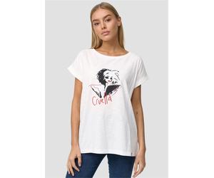T-Shirt RECOVERED "Cruella Devil Art Ecru", Damen, Gr. XL, beige (natur), 100% Baumwolle, bedruckt, normal, Rundhals, Shirts T-Shirt, im zeitlosen Design (23839501-XL) natur