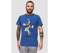 T-Shirt RECOVERED "Disney Excited Goofy", Damen, Gr. S, blau, 100% Baumwolle, bedruckt, normal, Rundhals, Shirts T-Shirt, im lockeren Schnitt (48340158-S) blau