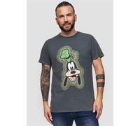 T-Shirt RECOVERED "Disney Goofy Outline", Damen, Gr. S, schwarz, 100% Baumwolle, bedruckt, normal, Rundhals, Shirts T-Shirt, im zeitlosen Design (39824541-S) schwarz