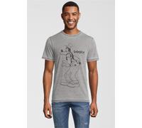 T-Shirt RECOVERED "Disney Goofy Vintage Pose", Herren, Gr. S, grau, 100% Baumwolle, bedruckt, normal, Rundhals, Shirts T-Shirt, im zeitlosen Design (43541121-S) grau