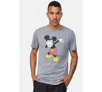 RE:COVERED X Disney Herren T-Shirt mit Mickey Mouse Print Baumwoll-Shirt Rundhals-Shirt PCDIS1149 Grau S