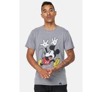 T-Shirt RECOVERED "Disney Mickey Mouse Panic", Herren, Gr. S, grau (hellgrau), 100% Baumwolle, bedruckt, normal, Rundhals, Shirts T-Shirt, im zeitlosen Design (66601709-S) hellgrau