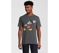 T-Shirt RECOVERED "Disney Mickey Mouse Posing", Damen, Gr. S, grau, 100% Baumwolle, bedruckt, normal, Rundhals, Shirts T-Shirt, im zeitlosen Design (34163932-S) grau