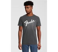 T-Shirt RECOVERED "Fender Logo Repeat Fade", Herren, Gr. S, grau, 100% Baumwolle, bedruckt, normal, Rundhals, Shirts T-Shirt, mit angesagtem Logoprint (64403456-S) grau