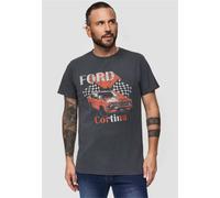 T-Shirt RECOVERED "Ford Vintage Cortina", Damen, Gr. S, schwarz, 100% Baumwolle, bedruckt, normal, Rundhals, Shirts T-Shirt, mit Frontprint im Vintage-Design (90851052-S) schwarz