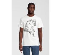 T-Shirt RECOVERED "Marvel Captain America Shield Ecru Slub", Damen, Gr. S, beige (natur), 100% Baumwolle, bedruckt, normal, Rundhals, Shirts T-Shirt, mit angesagtem Captain America-Print (23698125-S) 