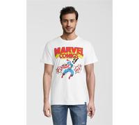 T-Shirt RECOVERED "Marvel Comics Captain America Japan", Herren, Gr. S, weiß, 100% Baumwolle, bedruckt, normal, Rundhals, Shirts T-Shirt, mit coolem Captain America-Print (29639238-S) weiß