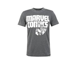 T-Shirt RECOVERED "Marvel Comics Spidey Charcoal", Herren, Gr. L, grau, 100% Baumwolle, bedruckt, normal, Rundhals, Shirts T-Shirt, im zeitlosen Design (98664435-L) grau