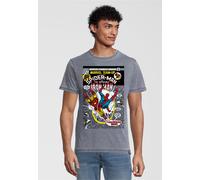 T-Shirt RECOVERED "Marvel Team Up", Damen, Gr. S, blau, 100% Baumwolle, bedruckt, normal, Rundhals, Shirts T-Shirt, im zeitlosen Design (47990828-S) blau