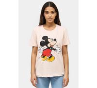 T-Shirt RECOVERED "Mickey Mouse Hug", Damen, Gr. S, pink (rosa), 100% Baumwolle, bedruckt, normal, Rundhals, Shirts T-Shirt, im zeitlosen Design (64033135-S) rosa