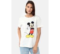 T-Shirt RECOVERED "Mickey Mouse Phone", Damen, Gr. M, beige (natur), 100% Baumwolle, bedruckt, normal, Rundhals, Shirts T-Shirt, mit niedlichem Frontprint (34657021-M) natur