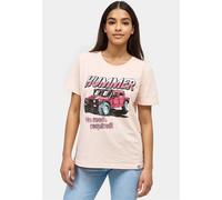 T-Shirt RECOVERED "No Roads Required Hummer", Damen, Gr. L, rot, 100% Baumwolle, bedruckt, normal, Rundhals, Shirts T-Shirt, mit coolem Print (38688020-L) rot