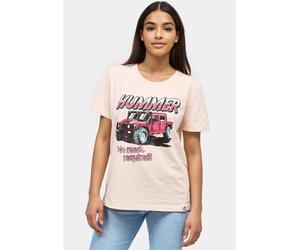 T-Shirt RECOVERED "No Roads Required Hummer", Damen, Gr. L, rot, 100% Baumwolle, bedruckt, normal, Rundhals, Shirts T-Shirt, mit coolem Print (38688020-L) rot