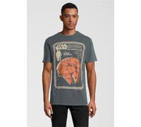 T-Shirt RECOVERED "Star Wars Millenium Falcon Assembled", Herren, Gr. S, grau, 100% Baumwolle, bedruckt, normal, Rundhals, Shirts T-Shirt, im zeitlosen Design (39295223-S) grau