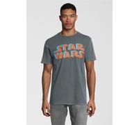 T-Shirt RECOVERED "Star Wars Sketched Logo", Herren, Gr. M, grau, 100% Baumwolle, bedruckt, normal, Rundhals, Shirts T-Shirt, mit lässigem Star Wars Logo-Print (35083550-M) grau