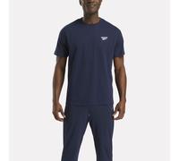 T-Shirt REEBOK "CODY SMALL LOGO CREW NECK SS TEE", Herren, Gr. L, vector navy, Obermaterial: 100% Baumwolle, normal, Rundhals, Shirts T-Shirt (96439018-L) vector navy