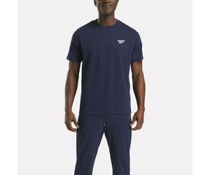 T-Shirt REEBOK "CODY SMALL LOGO CREW NECK SS TEE", Herren, Gr. XL, vector navy, Obermaterial: 100% Baumwolle, normal, Rundhals, Shirts T-Shirt (96439018-XL) vector navy