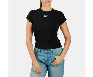 T-Shirt REEBOK "ID CAP SLEEVE T-SHIRT", Damen, Gr. S, schwarz, Obermaterial: 95% Baumwolle, 5% Elasthan, Shirts T-Shirt, bequemer Schnitt, für sportliche Aktivitäten und Freizeit (23963527-S) schwarz