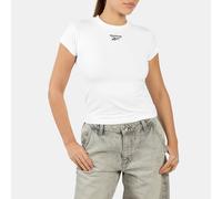 T-Shirt REEBOK "ID CAP SLEEVE T-SHIRT", Damen, Gr. S, weiß, Obermaterial: 95% Baumwolle, 5% Elasthan, Shirts T-Shirt, bequemer Schnitt, für sportliche Aktivitäten und Freizeit (87280254-S) weiß