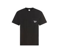 T-Shirt REEBOK "LEX SMALL LOGO CRW SS POCKET TEE", Damen, Gr. S, schwarz, Obermaterial: 100% Baumwolle, normal, Rundhals, Shirts T-Shirt, mit Rundhalsausschnitt, aus Baumwolle, normale Länge (17858503