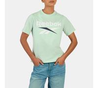 T-Shirt REEBOK "WREN 2 COLOUR LOGO CREW SS TEE", Damen, Gr. XL, grün (tranquil teal), Obermaterial: 100% Baumwolle, Shirts T-Shirt, aus Baumwolle, in den Größen XS bis XXL (62932229-XL) tranquil teal