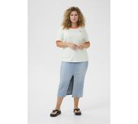 KAFFE CURVE T-Shirt KCliana M, Chalk/Granadine Heart