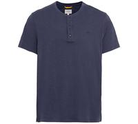 T-Shirt - Regular Fit - mit Knopfleiste - Bio Baumwolle - blau Camel Active